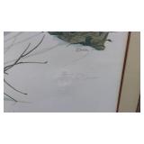 R. DORMAN BOBWHITE PRINT PLATE NO.1 NOT FRAMED WINTER/ SNOWY WILDERNESS/ BIRDS 30x35"