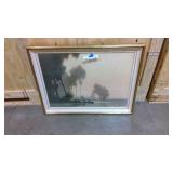 Alexandre Louis Jacob Framed Print La Siene Placid Framed and Matted with UV glass 34" 26"
