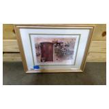 Framed and matted print of Mediterranean Old Town Doorway 15x12"