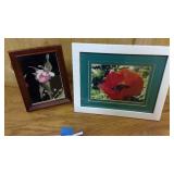 small brown and white framed Lady slipper prints