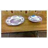 Johnson Brothers Old Britain China castles collection serving bowl and platter 2pc