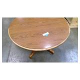 Round Solid Wood Table with pedastal base 46"