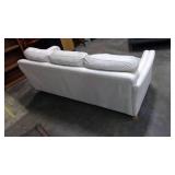 White leather couch