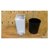 Kohler small trash can and small black trash can