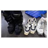 Trak cross county ski shoe size 43, Aplina size 40, and ski boots Anthea Lange size 26.5