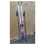 Kneisel cross-country skis with Salomon poles