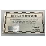 2002 Rivell Collection Limited 1 Of 7,620  1:24 Scale NASCAR Die Cast #8 Test Car No Stopwatch "Dale Earnhardt Jr." In Original Box With Plastic Display Case No Base (With COA)