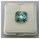 4.30  Ct Vvs 1 Vivid Blue Moissanite Diamond Lab Created In Protective Case