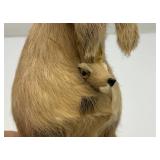 Misc. Collectibles Including Wodden Boomerang And Miniature 6" Kangaroo With Baby Made From Real Fur