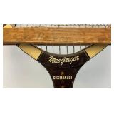 Vintage Wooden MacGregor Commander Tennis Racket With Wooden Holder