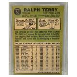 PSA EX 5 Graded 1967 TOPPS Ralph Terry Mets Facsimile Autographed Card