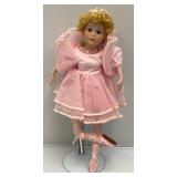 Misc. Collectible Porcelain Dools On Stands In Protective Bags