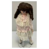 Misc. Collectible Porcelain Dools On Stands In Protective Bags