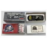 Vintage 1:24 Scale Die Cast NASCAR Models "Dale Earnhardt Jr" #8 Elvis Car And #7 Church Brothers Car In Original Boxes