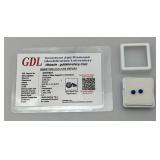 GDL Gemstone And Diamond Identification Laboratory Natural Blue Sapphire Gemstones 4.00 MM Round Gemstone With Card