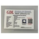 GDL Gemstone And Diamond Identification Laboratory Natural Blue Sapphire Gemstones .60Ct Princess Cut Gemstone With Card
