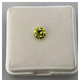 GDL Gemstone And Diamond Identification Laboratory Natural Green Peridot .75CT Gemstone Round With Card