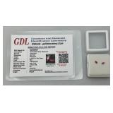 GDL Gemstone And Diamond Identification Laboratory Natural Red Ruby Marquise 4x2MM Gemstone With Card