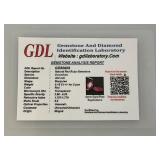 GDL Gemstone And Diamond Identification Laboratory Natural Red Ruby Marquise 4x2MM Gemstone With Card