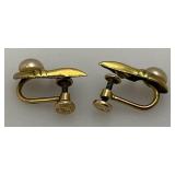 1/20th 12Kt GF Earrings 2.41 Grams Overall And Misc. Cameo Earrings