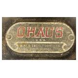 Antique Ohaus Scale And Kodak Red Filtered Dark Room Light