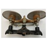 Antique Ohaus Scale And Kodak Red Filtered Dark Room Light