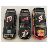 Misc. Vinage Collectible NASCAR Die Cast 1:24 Scale "Dale Earnhardt" #3 Car, Dale Earnhardt Jr. #1 Coca-Cola & Steve Park #14 Buger King Car