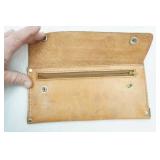 Vintage Leather Billfold Wallet 9.5"x4.5"