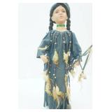 Collectible Native American Porcelain Doll. 22" tall