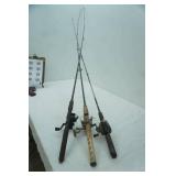 3 Fishing Rods with Reels