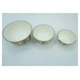 Ceramic Nesting Mixing Bowls At Home America Collection (they have some chips around the rim)