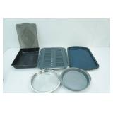Broiling Pan, Covered Cake Pan, Metal Pie Plates