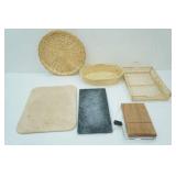 Baking Stone, Stone Cutting Board, Slicing Cutting Board, Serving Baskets