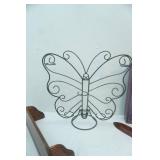 Metal Butterfly Votive Candle Holder, Home Interiors Shelf, Wall Sconce, Hampton Arched Shelf, Learn-Live-Hope Wall Decor