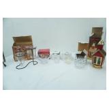 Mikasa heart candle holder, Hurricane Kerosene Church Lantern, star candle holders, lead crystal Votive holders, Wrought Iron & glass candle holders