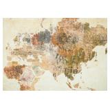 Framed Canvas Print World Map. "Ancient World Map VII" by Design art