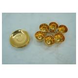 vintage Gold-Gilt Footed tea cup and saucer set