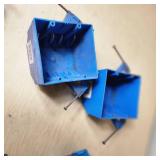 Lot of Electrical Supplies Including Porcelain Pull Chain Lampholders, GE Wall Switch Outlet, and Electrical Boxes