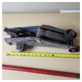 Car Jack and Metal Pry Bar
