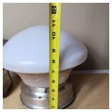 Lot of Lighting Fixtures and Accessories including Glass Globes and Metal Bases