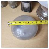 Lot of Lighting Fixtures and Accessories including Glass Globes and Metal Bases