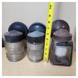Lot of Lighting Fixtures and Accessories including Glass Globes and Metal Bases