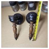 Lot of Lighting Fixtures and Accessories including Glass Globes and Metal Bases