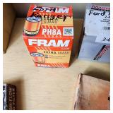 Assorted Automotive Filters and Parts including K&N High-Flow Air Filter, FRAM Oil Filters, and Wix Fuel Filter - See Pics