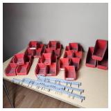 Red Plastic Storage Bins