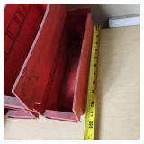 Red Plastic Storage Bins