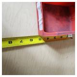 Red Plastic Storage Bins