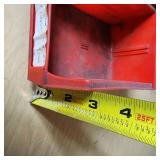 Red Plastic Storage Bins