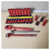 1/2 Drive Socket Set with Ratchets and Extensions