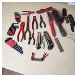 Lot of Hand Tools Including Cutters, Pliers, and Hex Keys